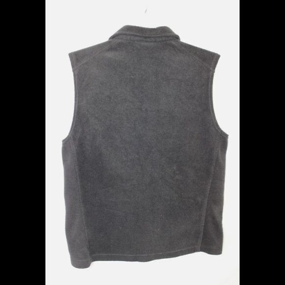 Columbia Mens Medium Black Sleeveless Polyester Fleece Full Zip Vest High Neck - Picture 2 of 6